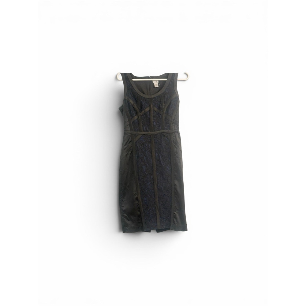 Cache Black Lace Sheath Dress Size 8 Sleeveless Cocktail Evening